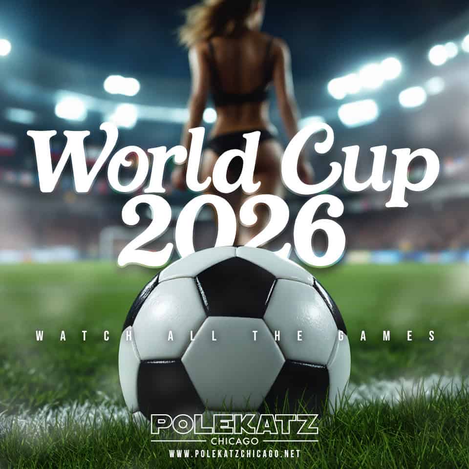 Woman in bikini at Bikini Beach during World Cup 2026 event.